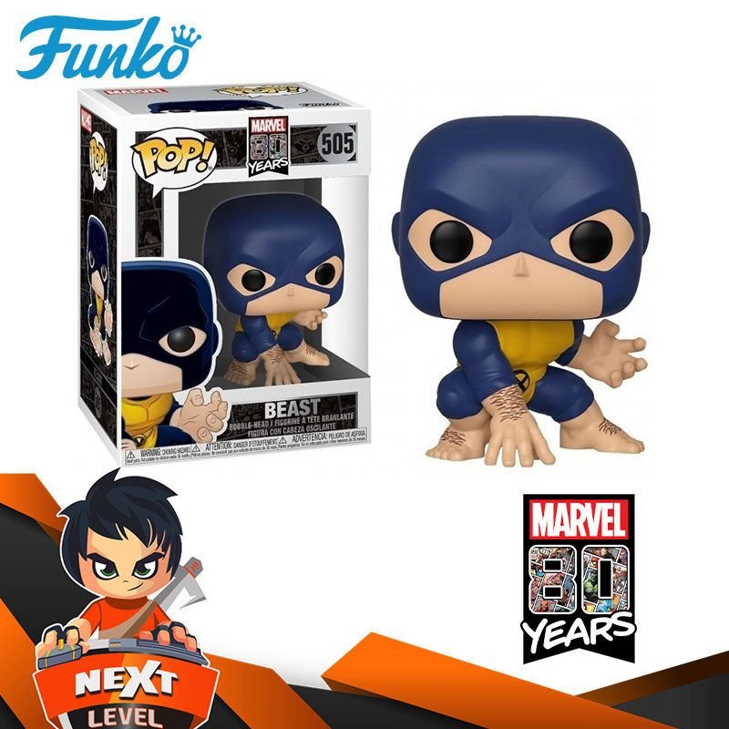 Lot De 4 Funko Pop Marvel 80 Ans : Black Widow 551, Vulture 594, Beast 505 & 501