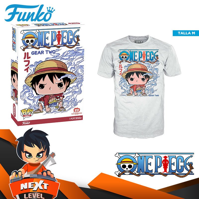 One Piece - Luffy Gear 2 - Funko Pop! Tee Talle M