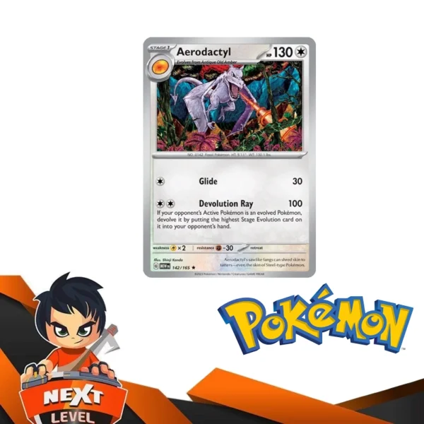 Pokemon TCG - Scarlet & Violet 151 [Ingles] Aerodactyl 142/165 HOLO